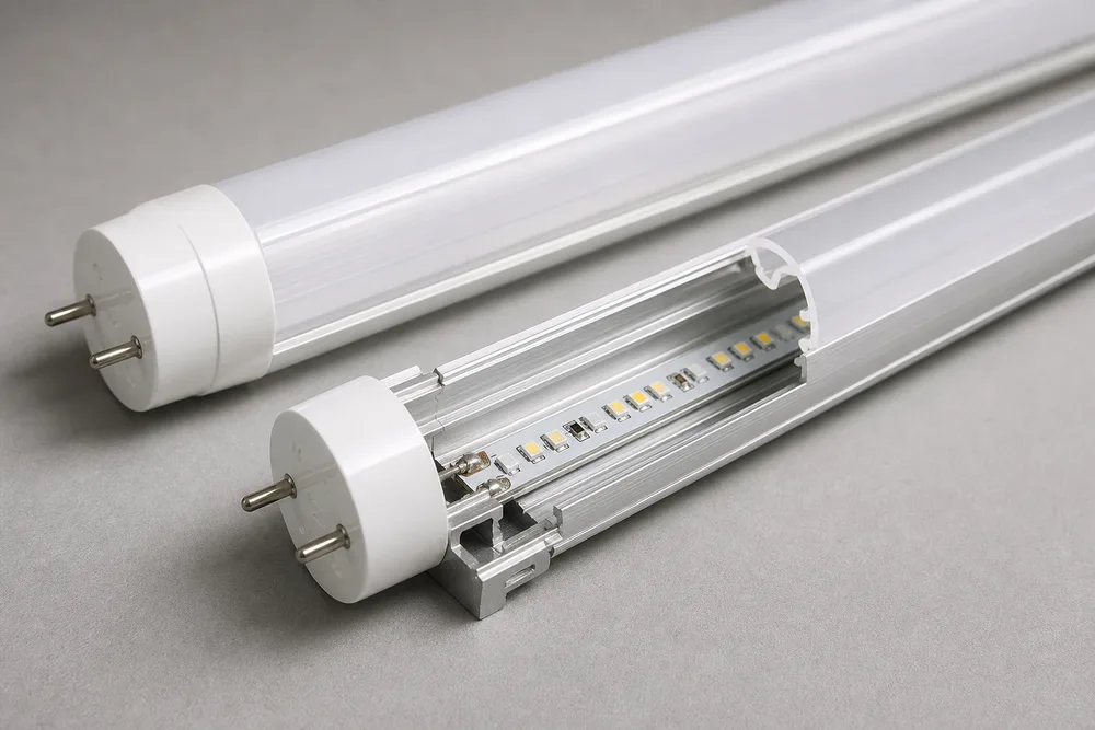 2026 LED T8 PC:n ulkoputki ja sisäinen alumiinikotelo OEM- ja Private Label -putki-valokokoonpanoon